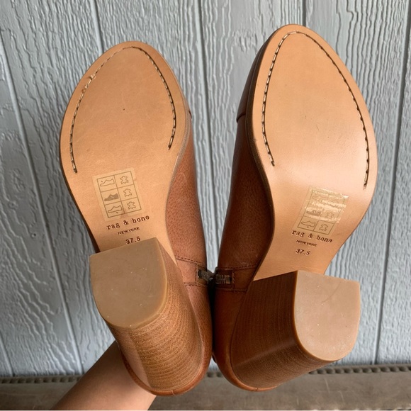 Rag and bone Margot side zip ankle boots in the color tan - Picture 9 of 9